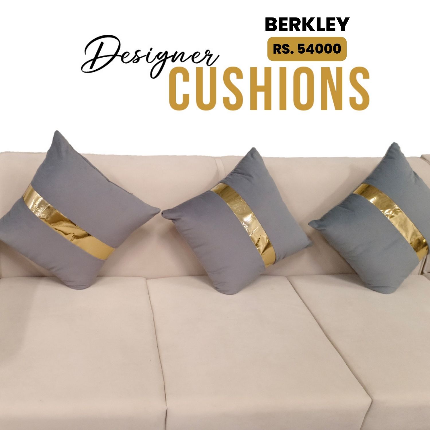 Berkley 4 piece clearance sofa set with cushions